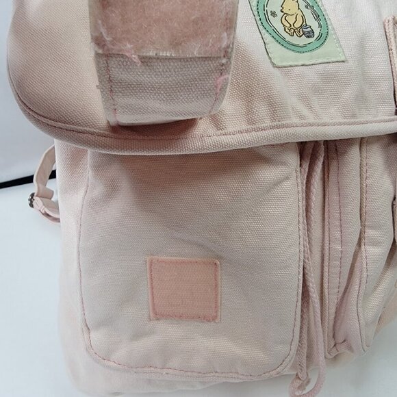 Winnie the Pooh Pink Canvas Backpack – "Smackerals & What-Nots" 16"x14"x6" - Picture 5 of 14